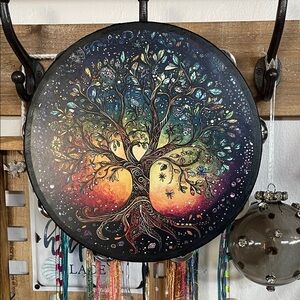 Colorful Tree of Life Tambourine
